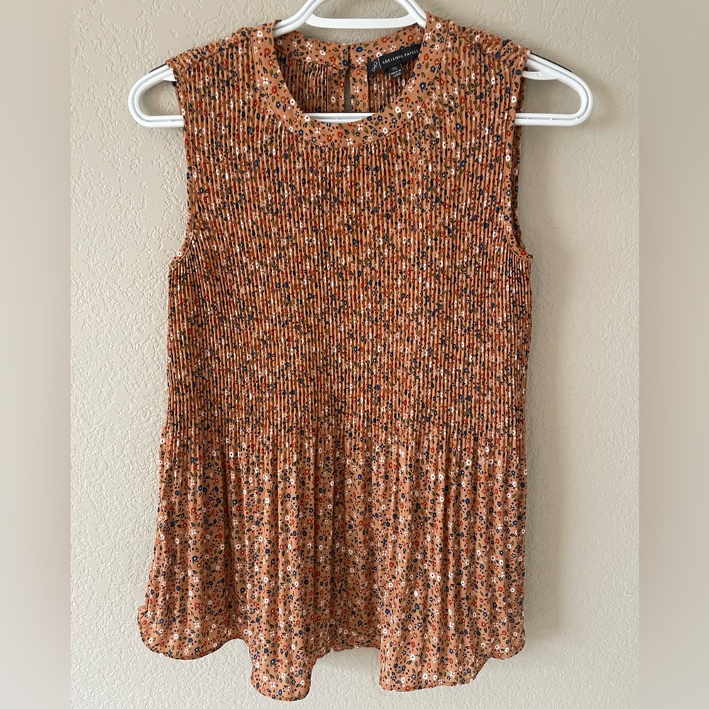 Floral Orange Sleeveless Tanktop